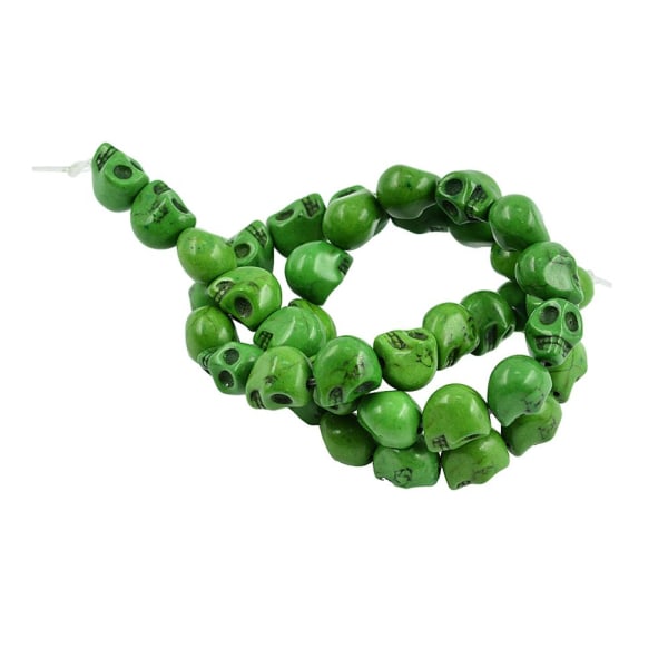 40 st 9x10 mm skalle turkos spacer pärlor smycken gör äppelgröna