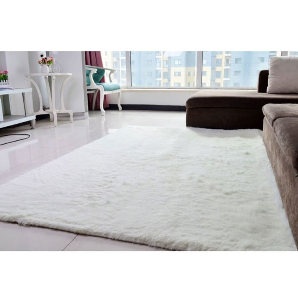 fluffig matta halkfri lurvig område matta sovrum matta golvmatta gräs grön vit