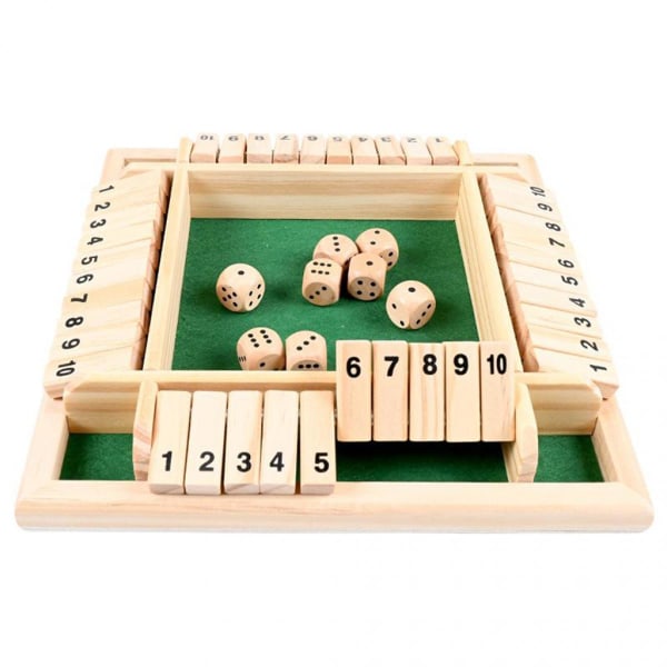 Four Way Shut The Box 10 Nummer Spel Drickspel Set Jeux De Table