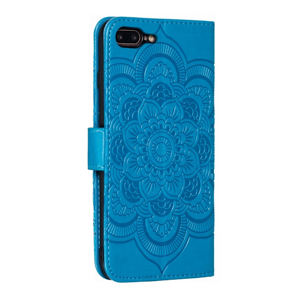 iPhone 7/8 Plus - Mandala Plånboksfodral - Blå Blå Blue Blå