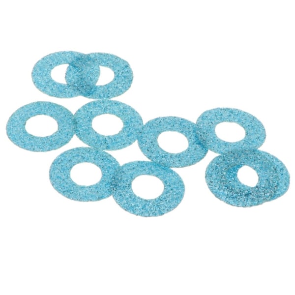 10 st plastsäkerhetsleksaksögon + glitter nonwovens + 16 mm bricka ljusblå