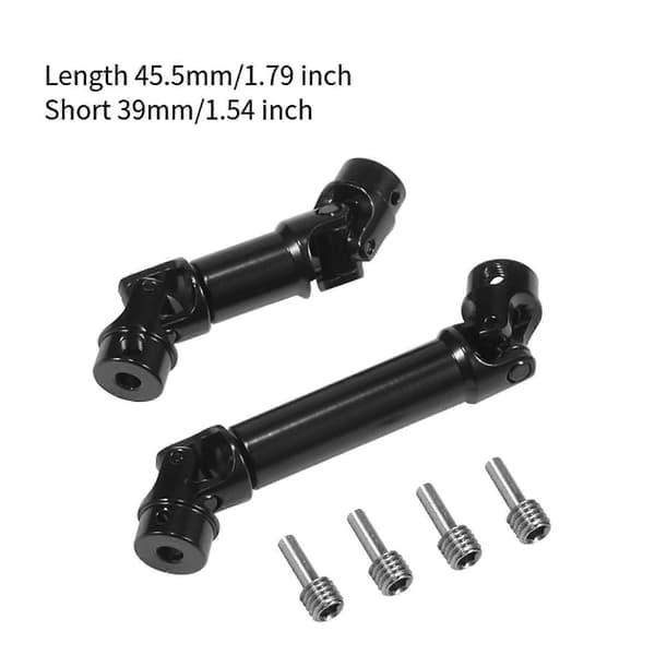 [RM]2 stk. 1/18 RC bil drivaksel RC transmissionsaksel til RC køretøjer sølv black Multi