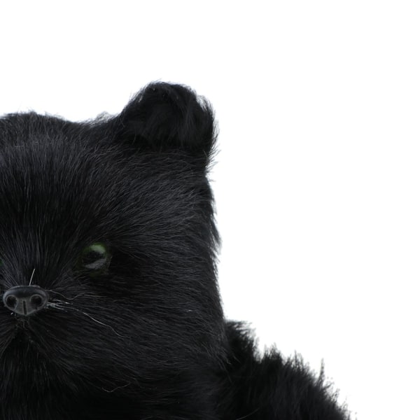 simulering fuskpäls djurmodell figurer heminredning svart katt