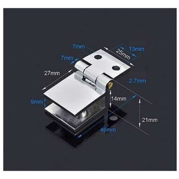 [RM] Glass Door Hinge 8-pack 5mm 8mm Adjustable Single Clamp Cabinet