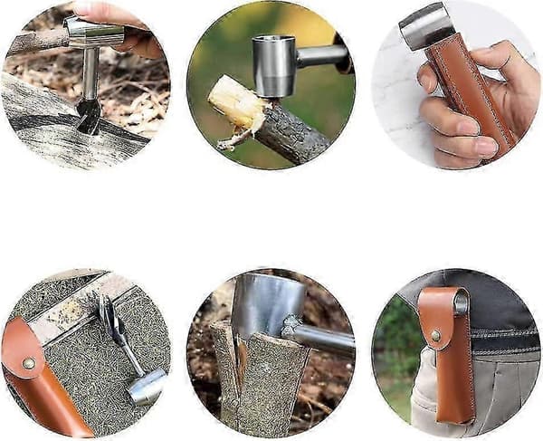 Trehåndsdrill Manuell Jordbor for Trearbeid Bushcraft DIY