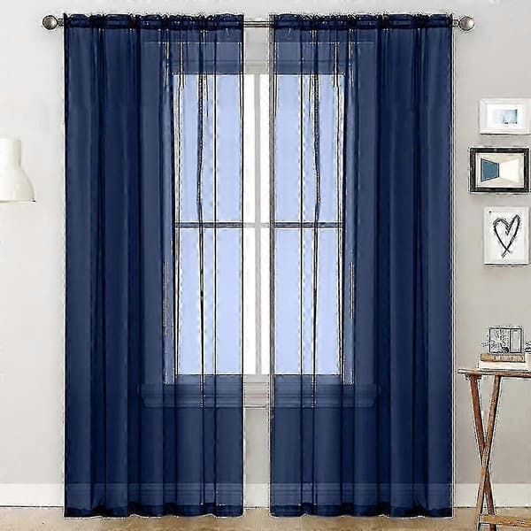 Voilegardiner med rysjer i linoptikk Transparent color