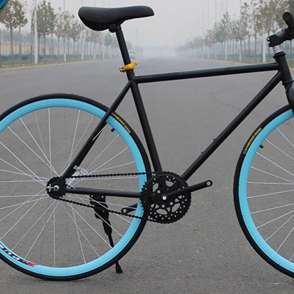 Svart Single Speed Cykel Color Chain Fixie BMX Fixed Speed Track Bike Fyndiq