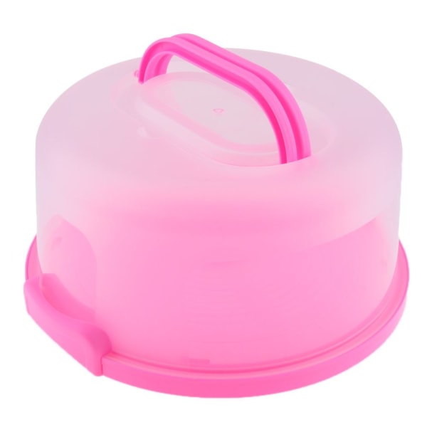 Bärbar tårtbärare i plast Cupcake-behållare Muffinsförpackningslåda Rosa