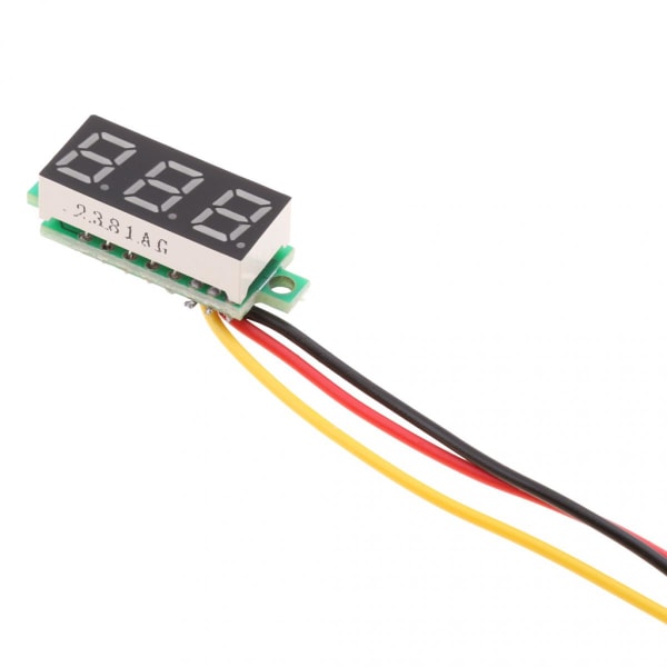0,28 tum 3-tråds LED DC 0-100V Digital Voltmeter Digital Spänningstestare Grön