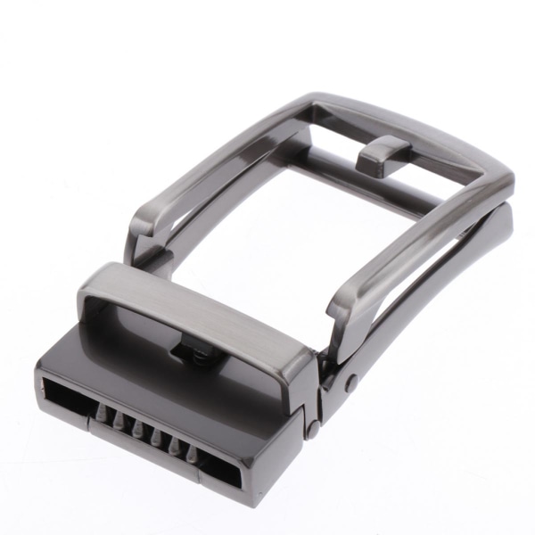 Grått Läder Herr Alloy Bältes Slide Spänne Ersättning Alloy