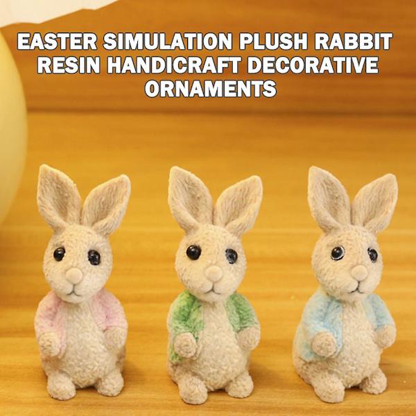 Påsk Simulation Plysch Kanin Harts Ornament Trendig Skrivbords Dekorativ Rekvisita Gåva till Vänner Familj F