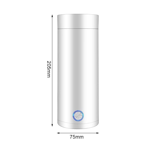 Mini-keitin ja termospullo, kannettava sähkökeitin, kannettava sähköinen matkakuumavesipullo White