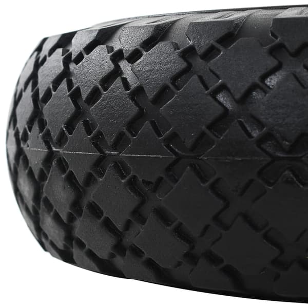 vidaXL Wheels for Sack Truck 2 pcs Solid PU 3.00-4 (260x85) Svart 2490