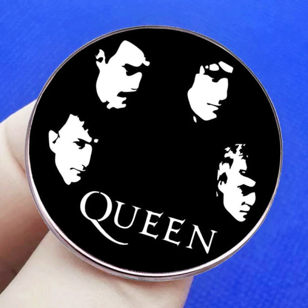 Queen Brosch Brittisk Punk Metal Rock Music Pin Badge black