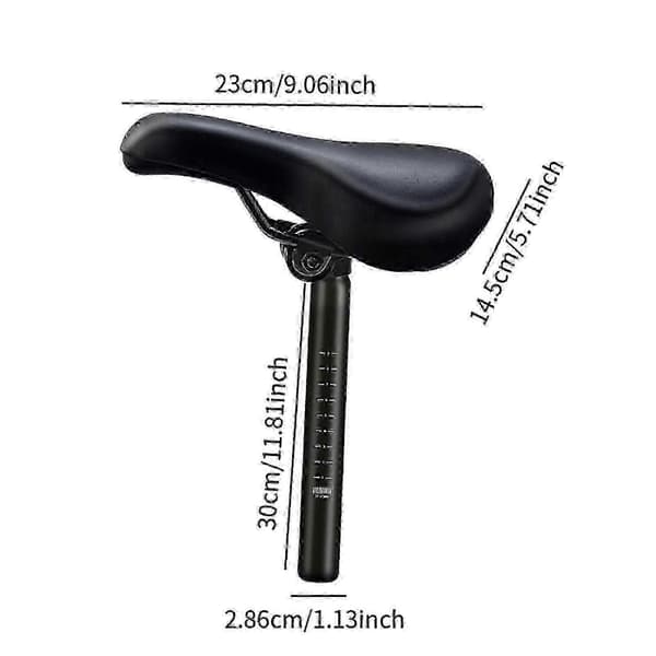 Bekväm cykelsadel för barn - Ersättningssadel för ridning Saddle w 28.6mm Post