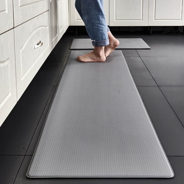 [RM] Non-slip Design Mat, Agate Grey, Reliable Material & Comfortable Support, Versatile Kitchen Mat with Wipeable Surface for Easy Cleaning, 45*75cm &