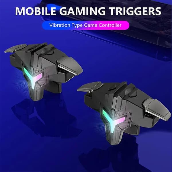 RGB A1 Mobil Gaming Trigger 4 Finger Game Controller Professionelle Triggere Joystick til Mobiltelefon