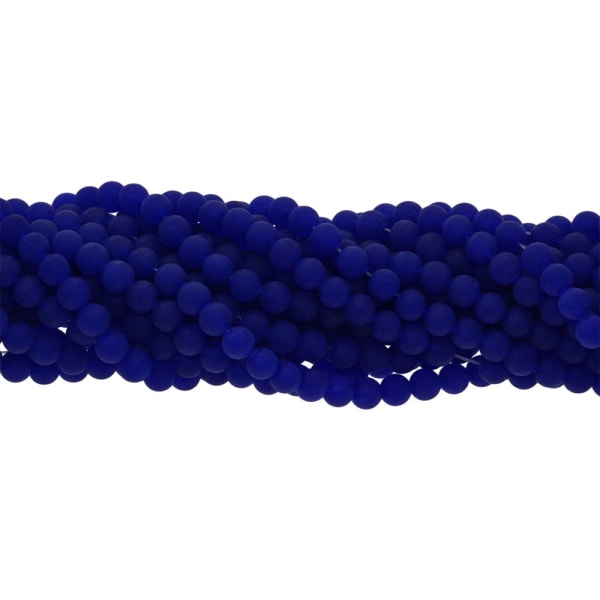 8 mm runda tråkiga polerade smycken gör lösa pärlor Färgglada Royal Blue