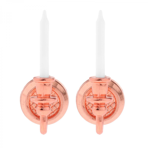 1:6 1/12 Mini Dockskåp Väggljusstake Scenmodell DIY Dekor Tillbehör Roséguld