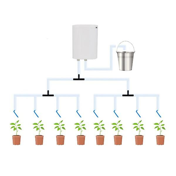 Bevattningssystem för Inomhusväxter Kit Intelligent Droppbevattningsanordning 8 Dropphuvuden Timer Automatisk Pumpkontroller