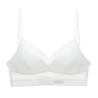 Wireless Low Back Lift Bra, U-shaped Bra, Push-up, Backless Bra, Deep V, Invisible Low Back Bra (L White)