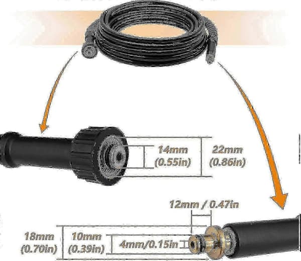 Kärcher K2 Äldre Modell Högtryckstvättslang 6m med M22 14mm Anslutning