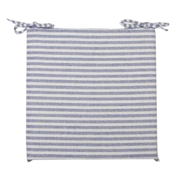 blå fyrkantig tvättbar kudde med ränder