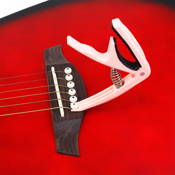 Snabbt Byte Kapodaster för Akustisk/Elektrisk Gitarr Ukulele Universal Rosa
