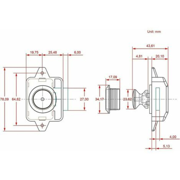 [RM] Push-button lock for cabinets, door handle for RV, caravan, 5 pieces, silver