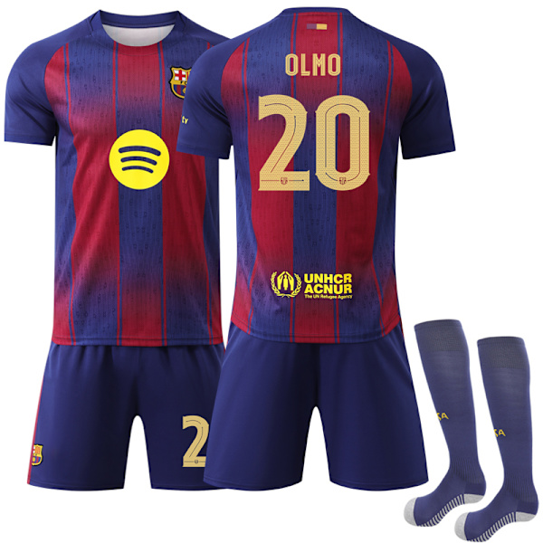 2025-2026 Barcelonan kotipaita Mestarien liigan versio jalkapallopaita nro 20 Olmo Olmo 20