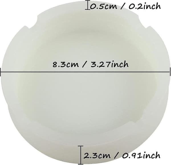 3-pack självlysande askfat i silikon, premium silikongummi, värmebeständig, rund design, hållbart askfat som lyser i mörkret