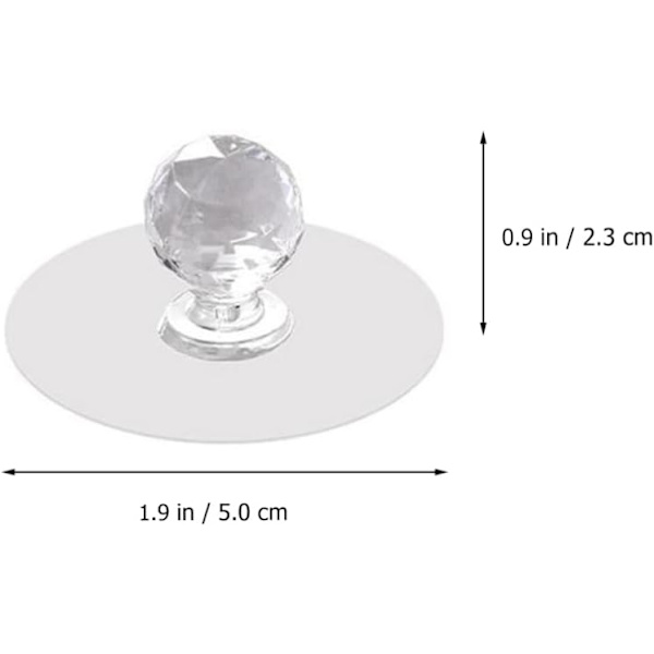 4 pieces (transparent) self-adhesive knobs, cabinet handles[RM]
