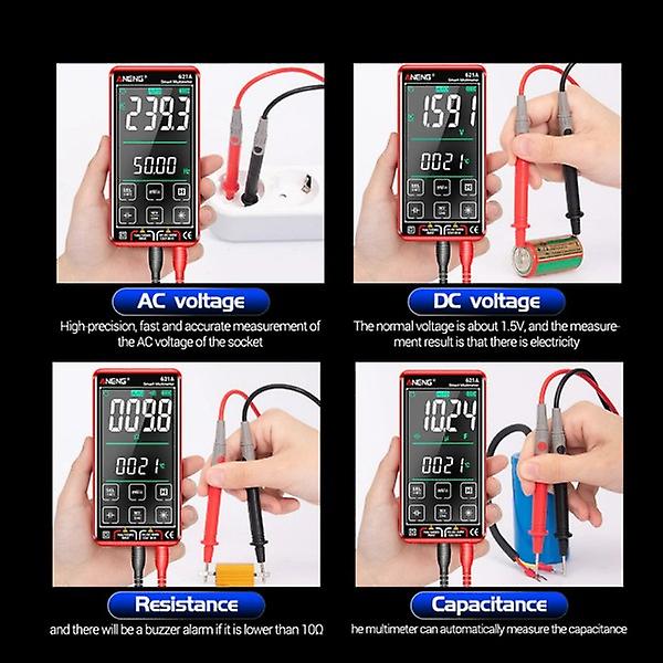 Smart Digital Multimeter Pekskärm Multimetro Testare transistor