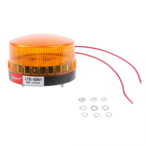 AC220V Blå Gul Varningsljus Strobe Beacon Alarm Signal Ljustorn - LED