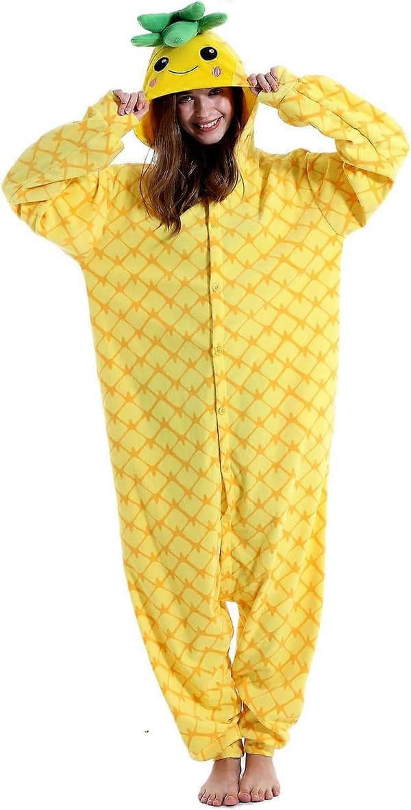 [RM] Ananas-pyjamas dyrekostume karnevalsdragt S