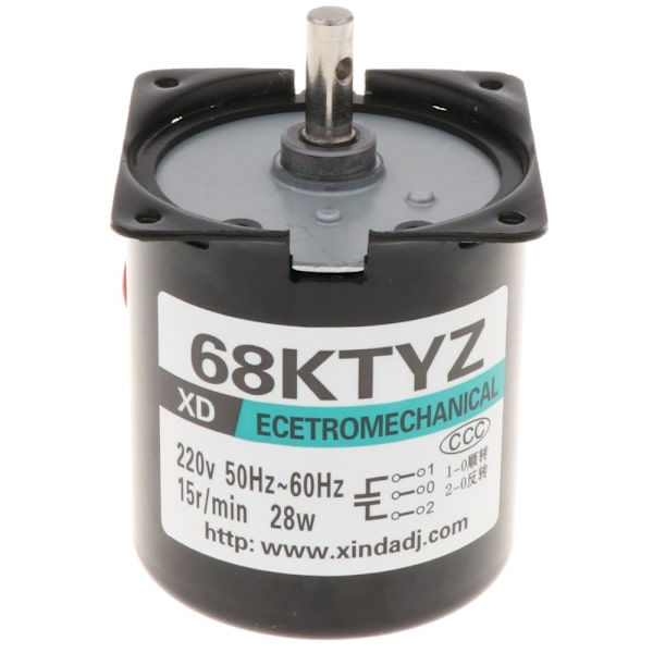 AC 220v 28w cw/ccw mikro permanentmagnet synkronmotor låg hastighet 60rpm
