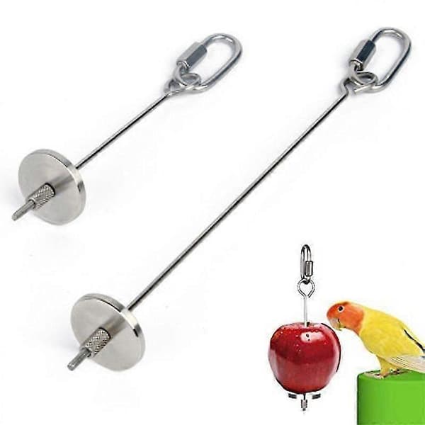 Luxora Fuglefoderholder, Fuglefoderautomater, Rustfrit Stål Papegøje Frugt Grøntsag S