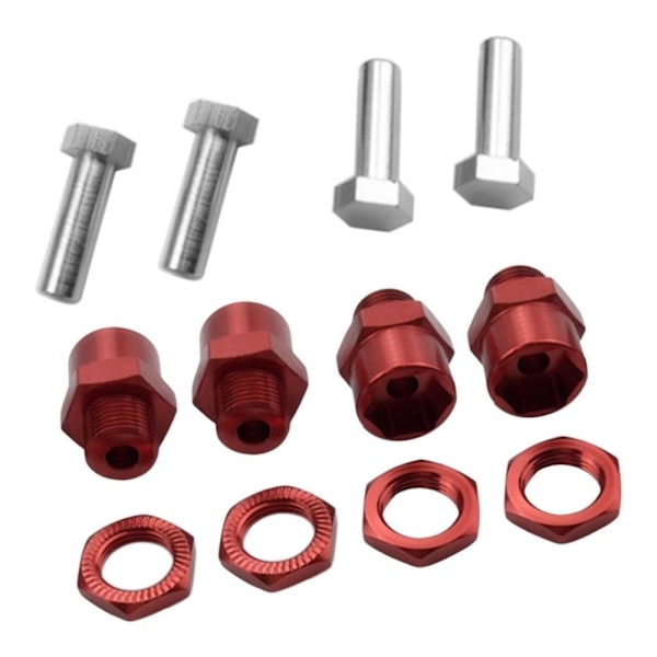 12mm till 17mm Hjul Hex Nav Adapter Konvertering för Röd 1/10 RC Bil