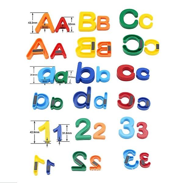 26 st Magnetiska inlärningsalfabetbokstäver Plast Kylskåpsdekaler Småbarn Barn lär sig stavning Räkna Pedagogiska leksaker