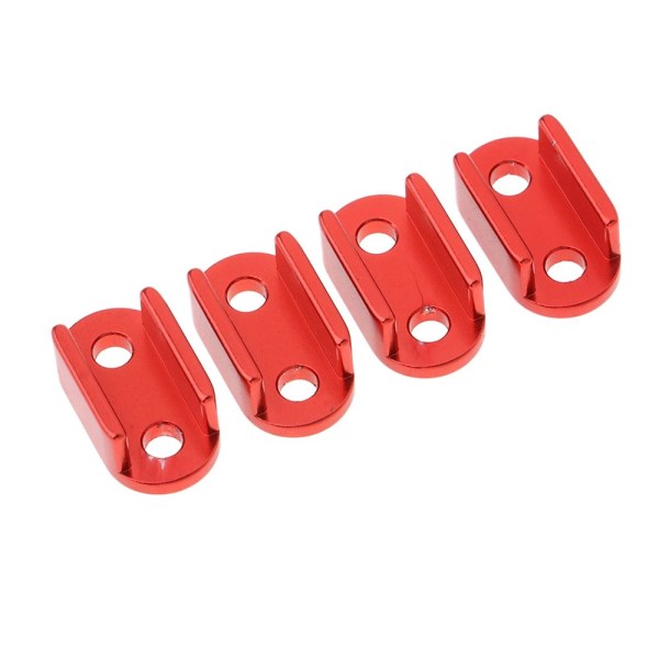 4x Bladfjäderfästen/Hållare i Aluminiumlegering för WPL B16 B24 B36 Röd
