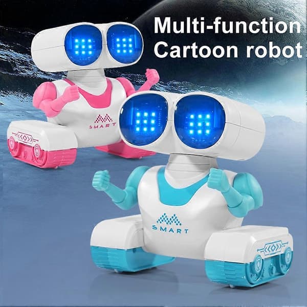 [RM]Fjärrkontrollrobotleksak för barn Uppladdningsbar Lång uthållighet Intelligent Vektor Smart Robotica Dansande Barnpresent Blue