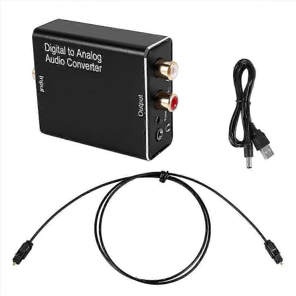 Digital til Analog Lydkonverter og 3,5 mm AUX Stereo Lydadapter