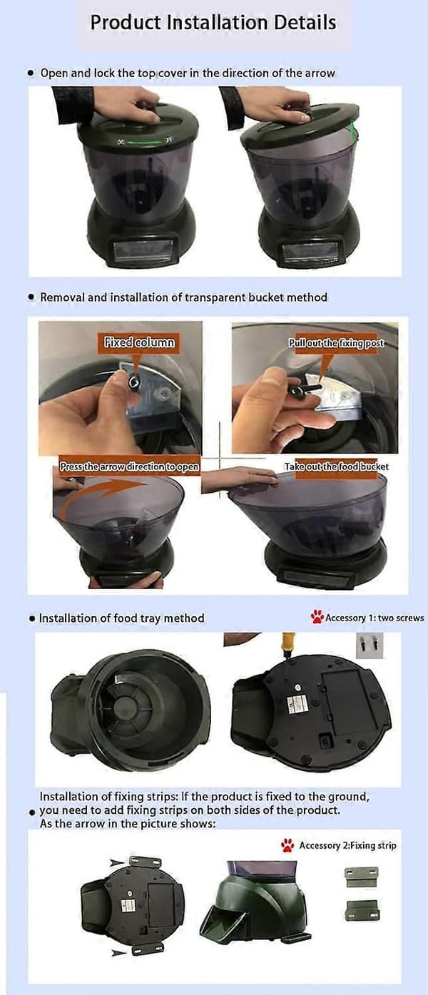 [RM]4,5L Pond Feeder, Automatic Fish Feeder for Pond, Automatic Koi Fish Feeder for Outdoor Pond, Automatic Fish Feeder (Battery Operated)