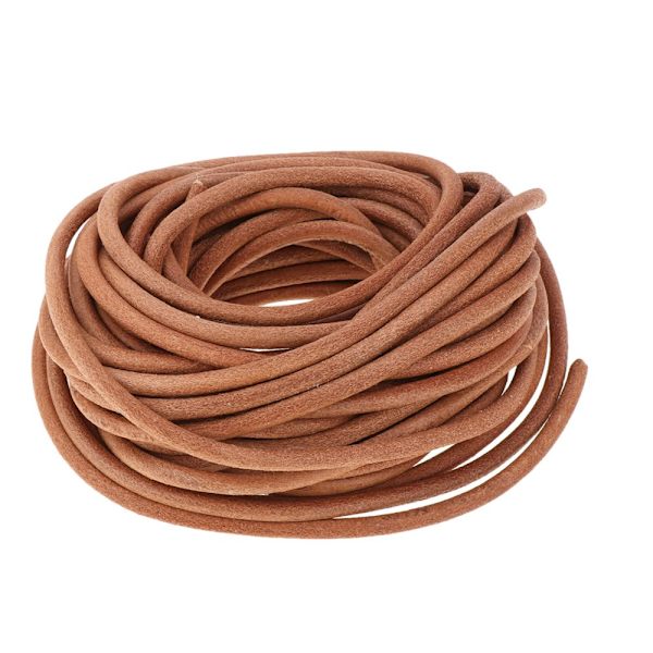 10m rund lädersnöre för smyckestillverkning 5mm 6mm 8mm diameter 6mm diameter