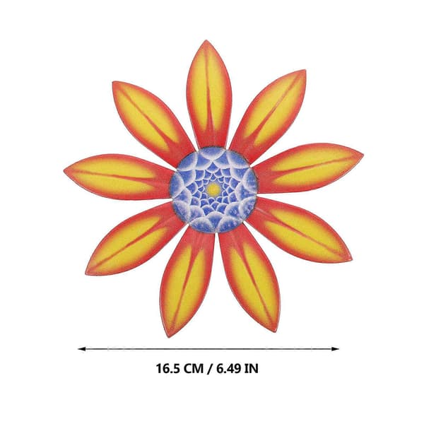 [RM]Metall Solros Dekor Väggmonterad Blomsterprydnad för Vägg 2st