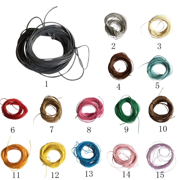 10 m vax nylon rep sladd för gör-det-själv armband halsband beslut 1 mm rosröd