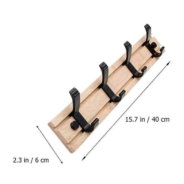 [RM]Khaki Hängande Klädkrokar Bambu Trä Krok 1Set