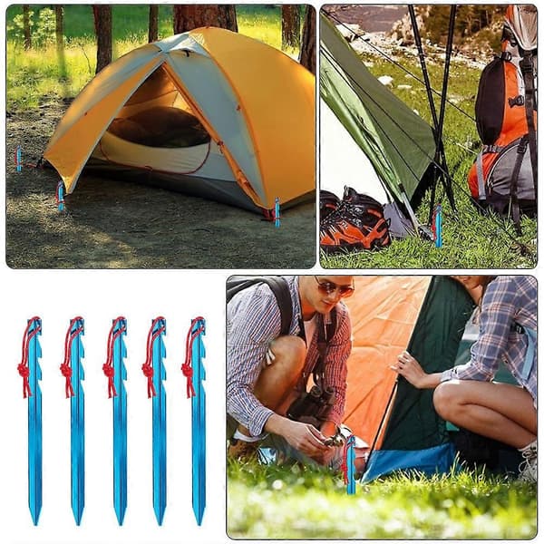 [RM]Triangulära tältpinnar Camping Tältpinnar för utomhusbruk 5 st aluminiumlegering