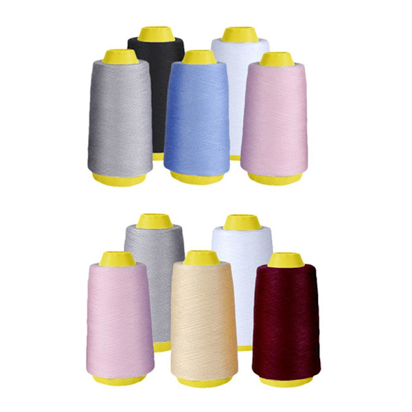 Set med 10 Polyester Sytrådar för Handsömnadsmaskin