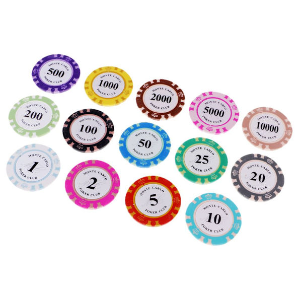 14 st Pokerchips Kasino Mynt Lera Pokerchips Gambling Texas Bordsspel